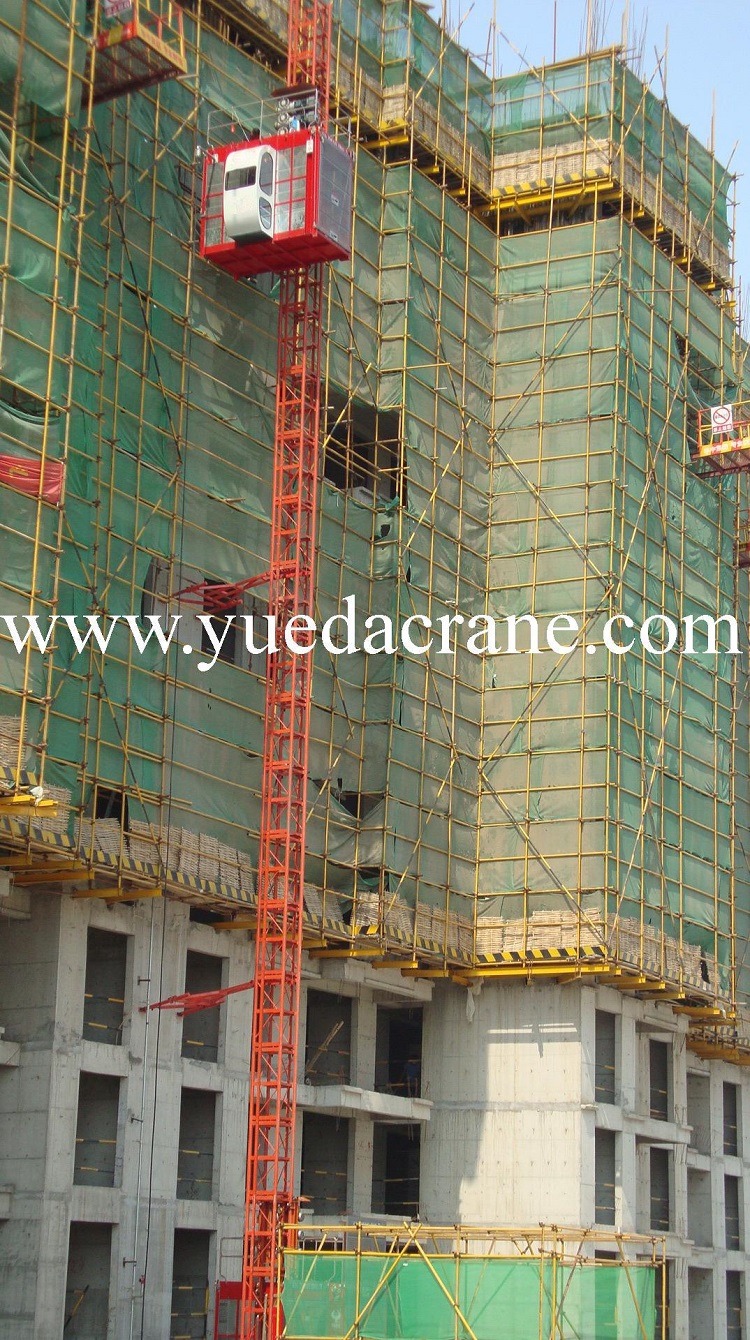 double cage construction hoist